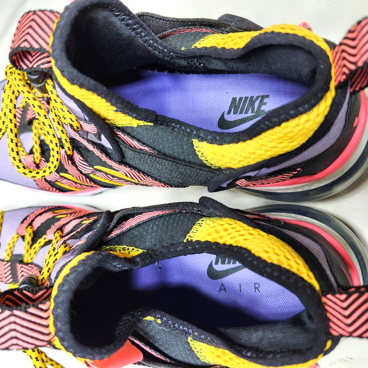 NIKE Air Max 270 Bowfin Atomic Violet Sz 8.5 Black/Amarillo 