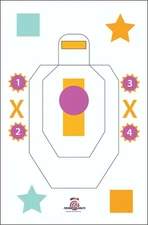 25x Paper Shooting Targets For Gun Range Pistol Rifle Colors Silhouette  23x35