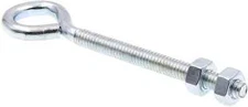10-pack Heavy-Duty Eye Bolts With Nuts, 1/4 inch-20 X 4 inch, Zinc Plated Steel