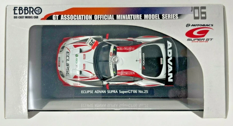 Toyota Supra Eclipse Advan #25 SuperGT 2006 (blanco/rojo) escala 1/43 z04 EBBRO  Foto 4 de 4