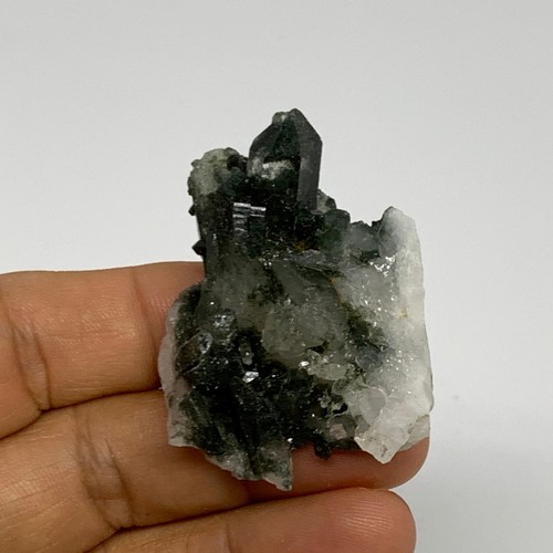 26.5g, 1.9"x1.4"x0.6", Chlorine Quartz Crystal Mineral,Specimen Terminated,B2773 - Picture 5 of 9