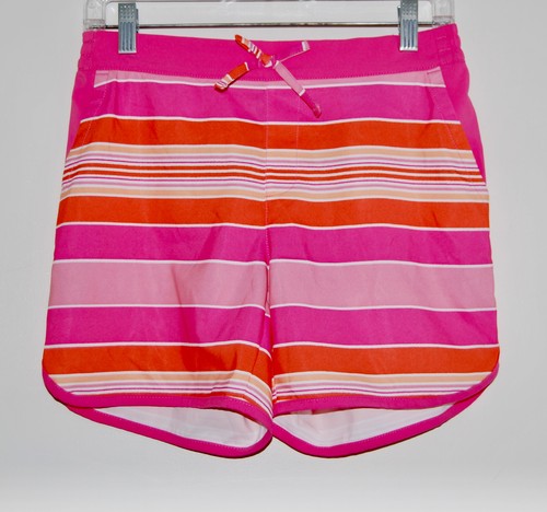 NWT Columbia Big Girls Pink Striped Sandy Shores Boardshort Water Shorts L 14-16