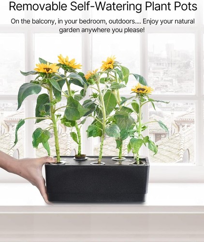 iDOO 20Pods Kit Giardino delle Erbe da Interno, Sistema di Coltivazione Idroponica con LED Pfl... - Foto 5 di 9