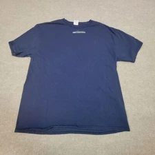 Lowe's Hometowns Employee Shirt Mens XL Blue Short Sleeve Crew Neck Workwear
