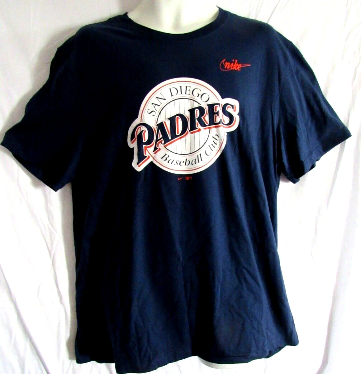 San Diego Padres Baseball Club Navy Blue XL T Shirt New Tag Nike