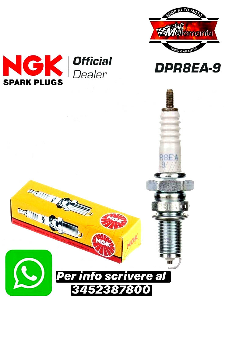 Candela Di Accensione NGK DPR8EA-9 | Per Motociclette | Alta Qualit&agrave; E Affidabilit&agrave;