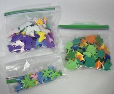 Assorted Foam Craft Cutouts And Stickers. Fish, Butterflies, Dragonflies.