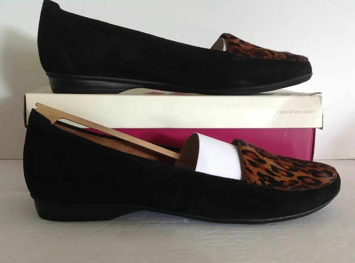 NEW in Box Naturalizer SABAN Loafers Leather Cheetah Vamp US 12 M