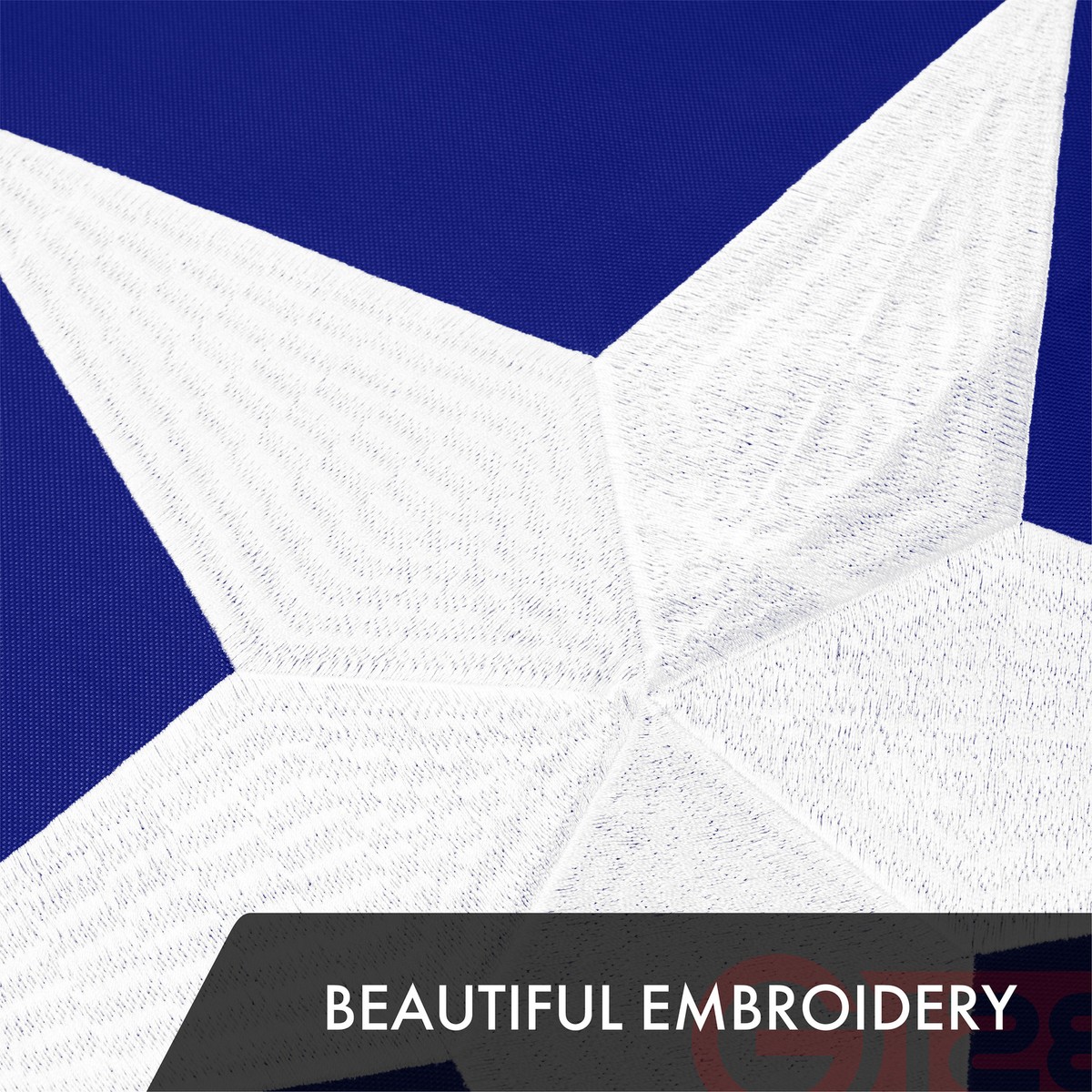 Texas State Flag 2x3 Feet - Embroidered Polyester Lone Star Flag By G128 (Multicolor)