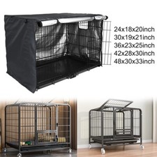 Oversized Stylish Black For dog Crate Covers with Mesh Windows Available Now