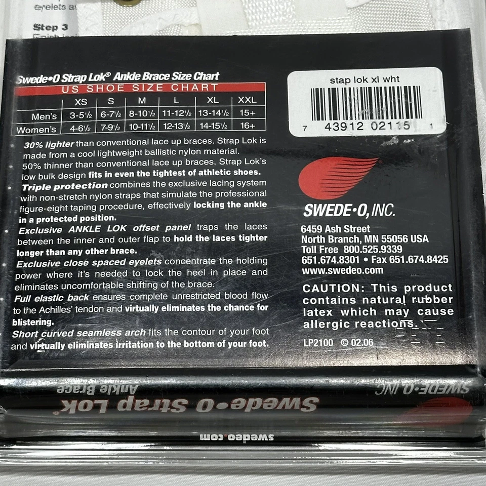 Поддержка лодыжки Swede-O с вязаным языком, эксклюзивная система шнуровки для взрослых XL - Изображение 4 из 4
