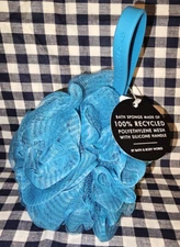 ALL NEW Dusty Blue Bath Sponge BODY LOOFAH Bath & Body Works SHIPS FREE!