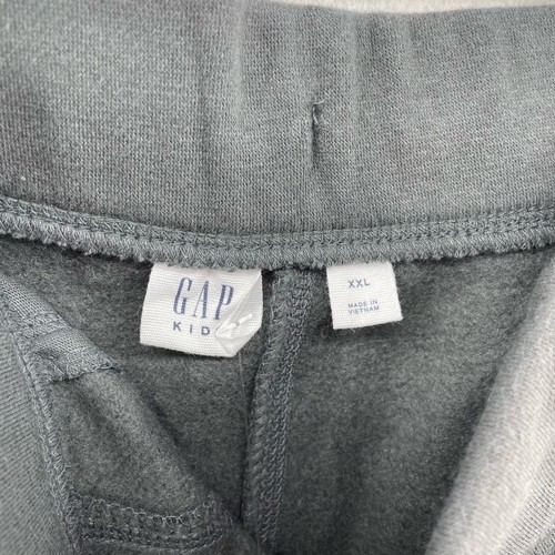 Gap Jogger Pants Kid Sz 2XL Gray Fleece Elastic Waist Drawstring Tapered Pockets - Picture 10 of 12