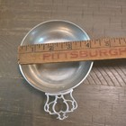 Vintage Hallmarked England Pewter Porringer Bowl Tray 1 Filigree Handle  — photo 7