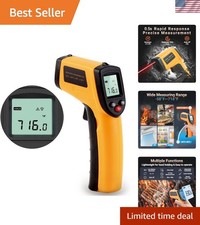 Laser Thermometer Gun -58°F to 712°F, Perfect for Pizza Ovans & Grilling