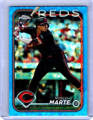 2024 Topps Chrome Logofractor Edition #177 Noelvi Marte Blue MLB #/150