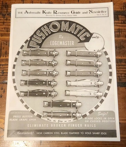 The Automatic Knife Resource Guide And Newsletter Vol.4 No.4 Push-O Matic