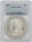 1892 P Morgan Silver Dollar $1 PCGS AU55 - Semi-Key Date