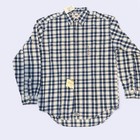 Camisa Levi’s de Colección Azul y Blanco a Cuadros Denim Abotonada Mediana Nueva Con Etiquetas