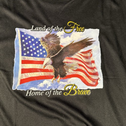 Land Of The Free Home Of The Brave Shirt Herren Large Schwarz Langarm Größe L - Bild 2 von 6