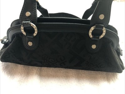 GF Ferre gianfranco monogram logo avantgarde Italy  bag 2000s. Black. Vintage