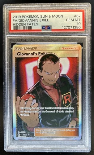 2019 Pokemon SM Hidden Fates Giovanni's Exile #67/68 PSA 10 GEM MINT