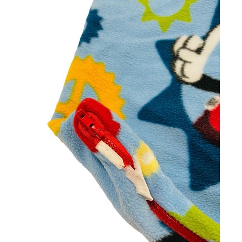 Mickey Mouse Baby Fleece Blue Blanket W/ Zipper Red Inner 47" x 27" - Picture 6 of 8