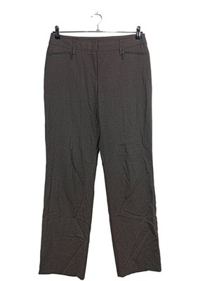 GERRY WEBER Stoffhose Damen Hose Gr. DE 42 hellgrau Casual-Look