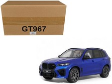 2023 BMW X5 M Competition Blue Metallic with Black 1/18 Model Car by GT Spirit
