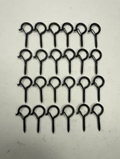 24 Steel J Hook Black Wood Threads Threaded With Spring Lock