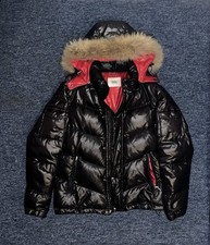 Takeo Kikuchi down Puffer Jacket With Fur Y2K Style Size Small Black