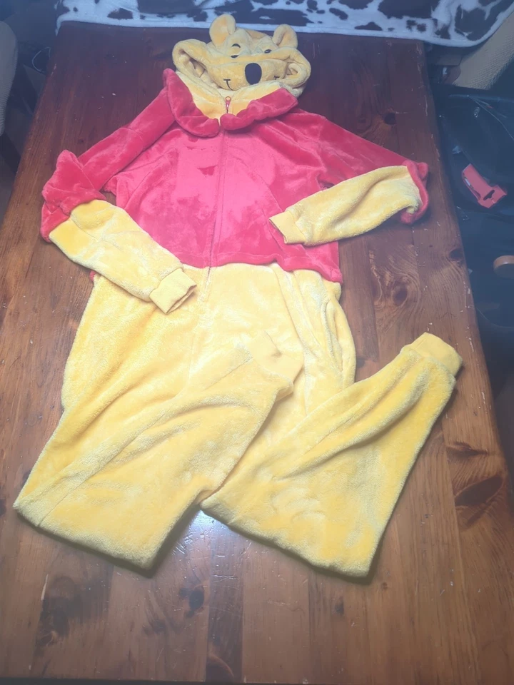 Disney Winnie The Pooh Disfraz para Adulto Pijama de Peluche Cremallera Sudadera con Capucha Talla Pequeña Foto 4 de 4