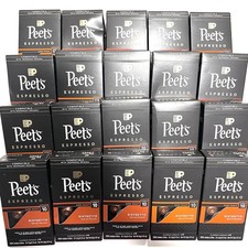 Peet's Coffee Espresso Capsules Ristretto Spice Choco 200 Capsules Lot 20 READ