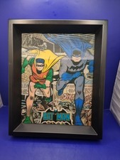 Batman and Robin 3D Comic Montage Framed Fantastic Condition