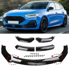 Front Bumper Lip Spoiler Splitter Body Kit For Ford Focus Glossy Black Usa