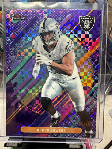 Topps Finest 2025 Brock Bowers Raiders #277 Football NFL Serial Numbered 60/75