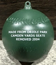Baltimore Orioles Camden Yards Stadium Seat Plastic Christmas Ornament