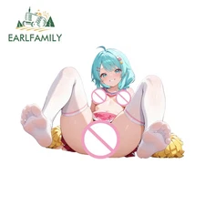 EARLFAMILY M Shape Legs Anime Car Sticker Bumper Artistic Rearview Mirror Decal