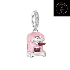 🩷 Love Coffee Machine Dangle Charm S925 Genuine Sterling Silver 🩷 