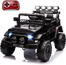 12V Kids Ride On Truck Remote Control Spring Suspension Bluetooth Music Toy Car