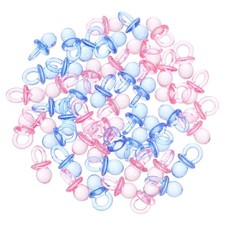 100 Pcs Transparent Acrylic Pacifier Pacifiers for Baby Shower Game Favors