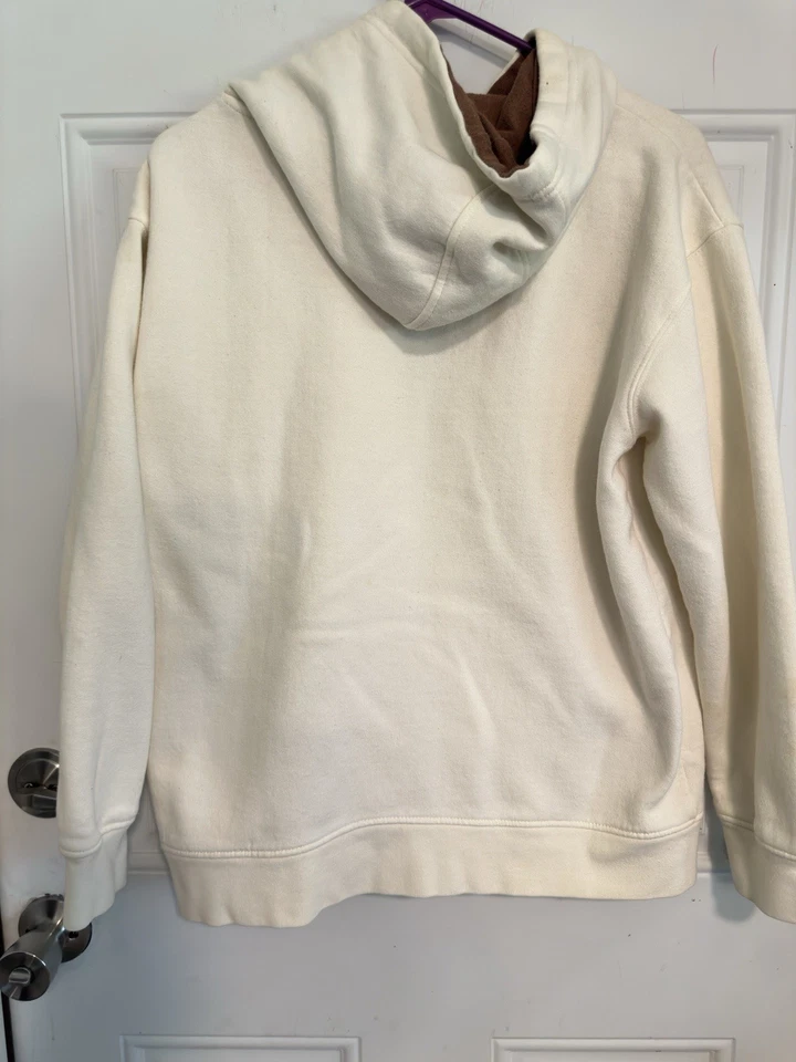 John Deere Ladies Official Cream Hoodie W/some Stains (see Pix) Price Adjusted - Image 2 of 4