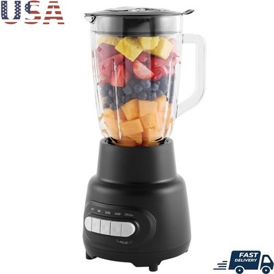 5 Speed Glass Blender 48 Oz Jar 500W Stainless Steel Blades Ice Crush Mix New
