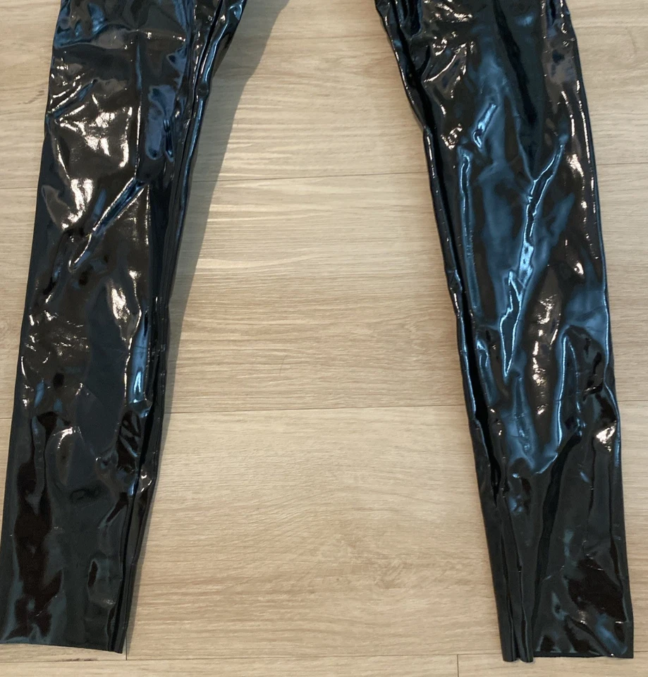 Legging Commando charol imitación cuero negro control perfecto cintura alta XS nuevo Foto 3 de 4