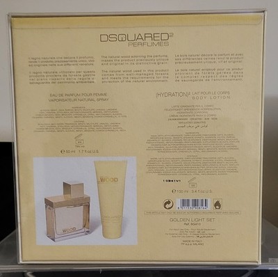 Box Perfume SHE WOOD GOLDEN LIGHT DSQUARED2 50ml Eau de Parfum + Body Cream