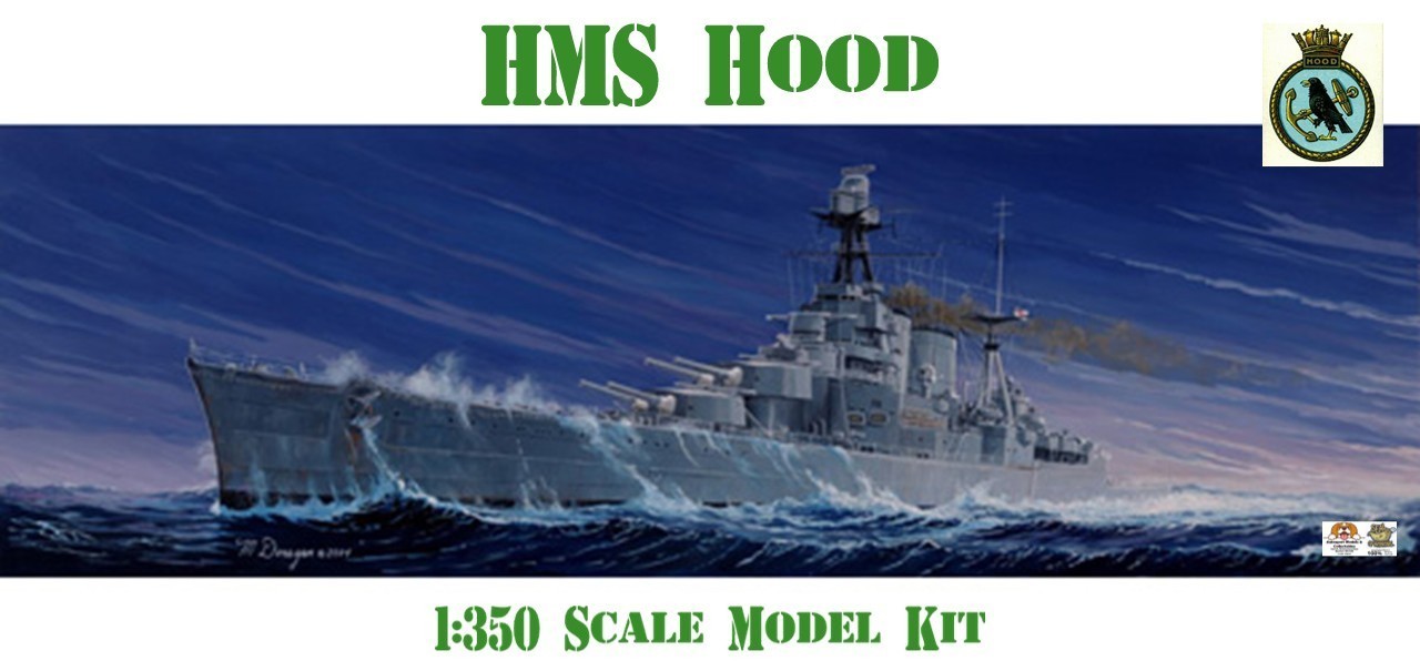 1:350 scale model kit of 1941  HMS Hood WWII Battleship by Trumpeter