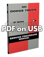 1958-1959 Dodge Truck Werkstatt-Handbuch Auf USB Reparaturservice Power Wagon