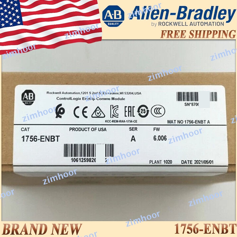 1756-ENBT/A New Sealed AB ControlLogix Enet/IP Module Free Ship 1756-ENBT ser A