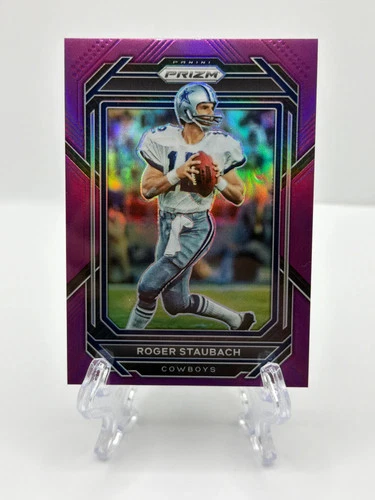 2022 Panini Prizm Football Purple Roger Staubach #84