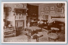 Conwy Wales Postcard Drawing Room Castle Hotel Conwy c1910 RPPC Photo